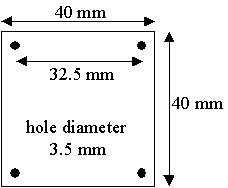 Drawing with dimensions of the sample holder of the dilution refrigera