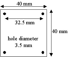Drawing with dimensions of the sample holder of the dilution refrigera