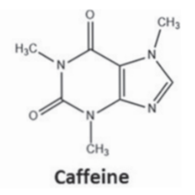 Chemical structure of caffeine