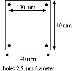 Dimensions of furnace sample holder