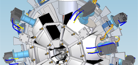 3D view of the proposed secondary spectrometer upgrade