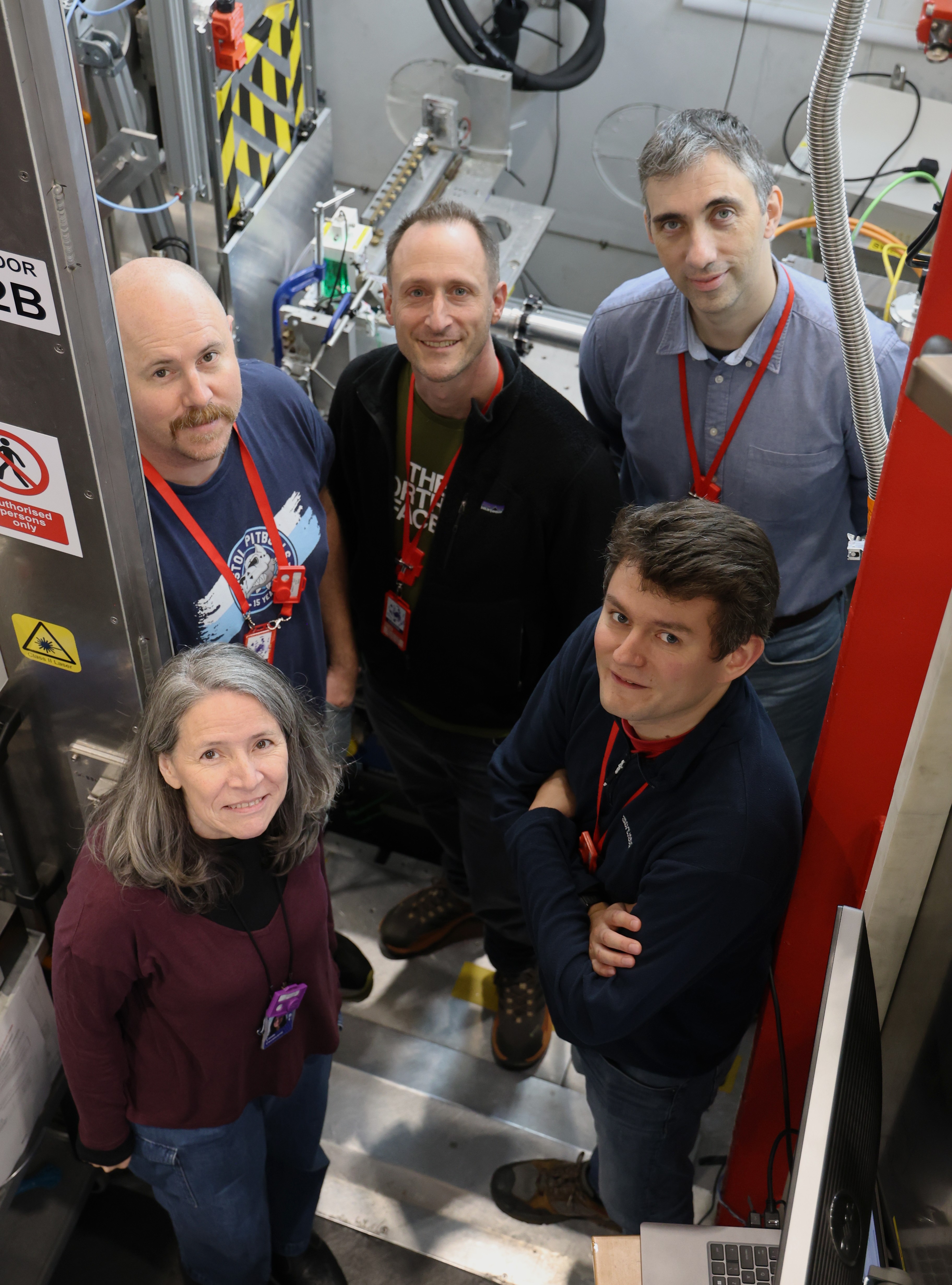 A group of people on an ISIS beamline