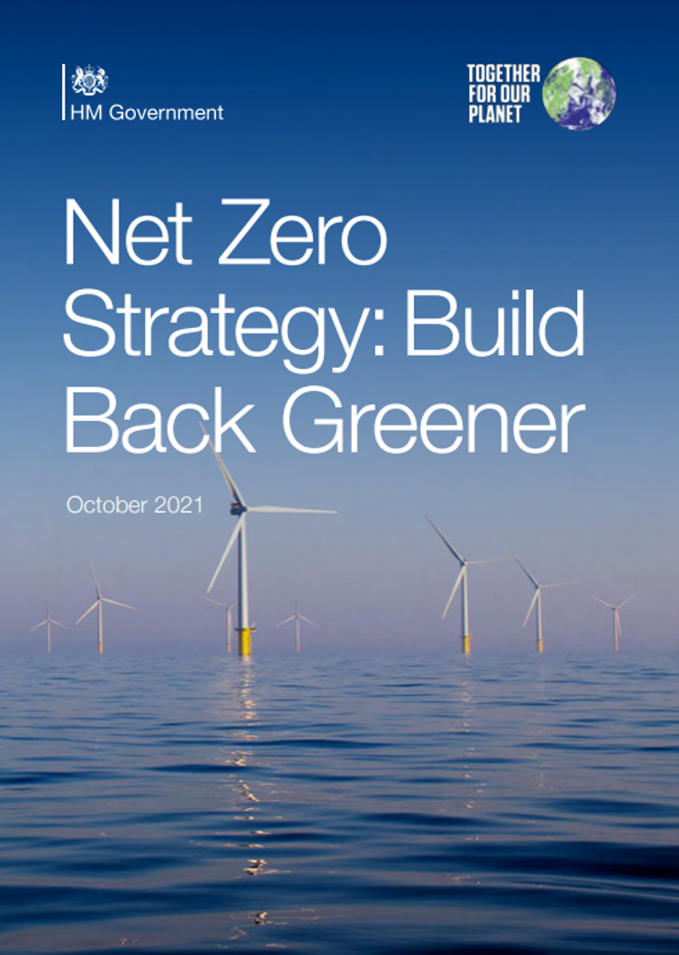 Cover of the UK Government Net Zerp Strategy