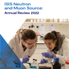 The cover of the ISIS annual review showing two people working in a lab