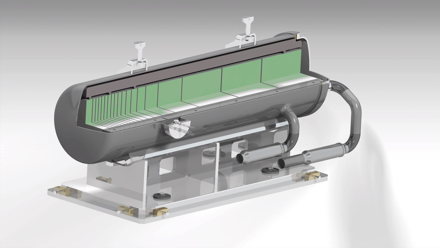 visualisation showing the high-power target for the High Intensity Beam Dump Facility at CERN