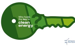 A green key, with the words "who holds the key to clean energy?