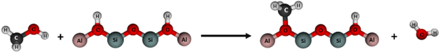 Schematic of methoxylation reaction