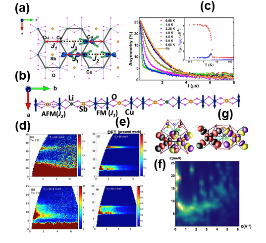 Crystal structure, µSR spectra, INS spectra, Theoretical simulations and Orbitals pictures.