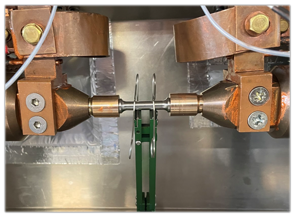 The experimental setup for the mechanical testing