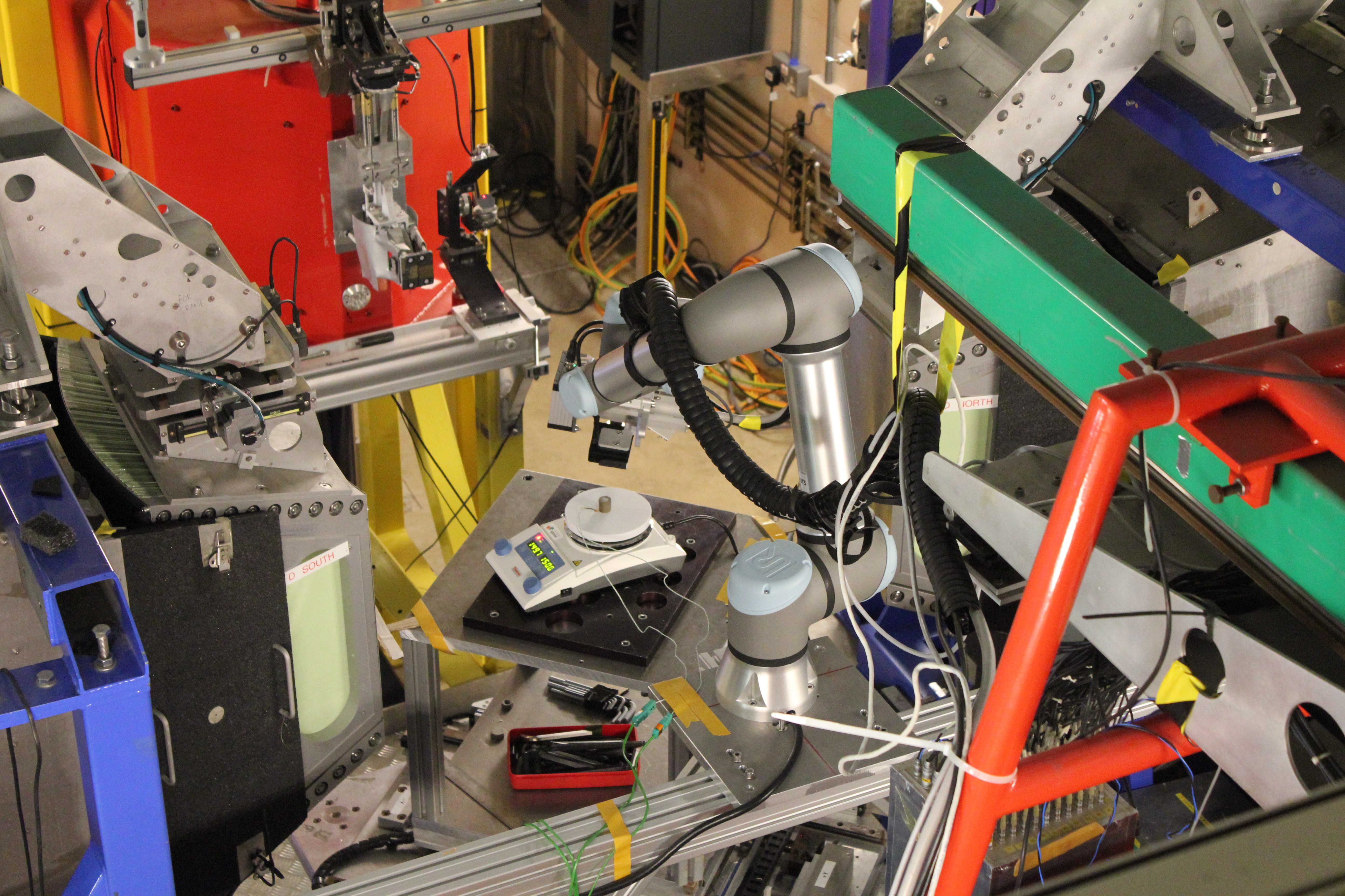 Sample mounted on Engin-X with x-Ray robot in place