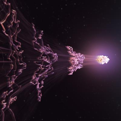 artistic representation of the polyplex formation