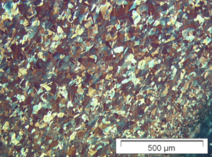 The microstructures of an Achtkant-type sword in the tip of the blade.