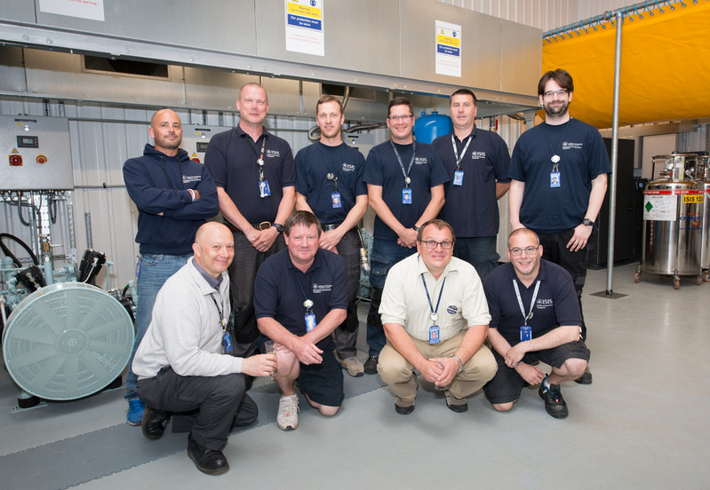 Staff at the Helium recovery facility opening