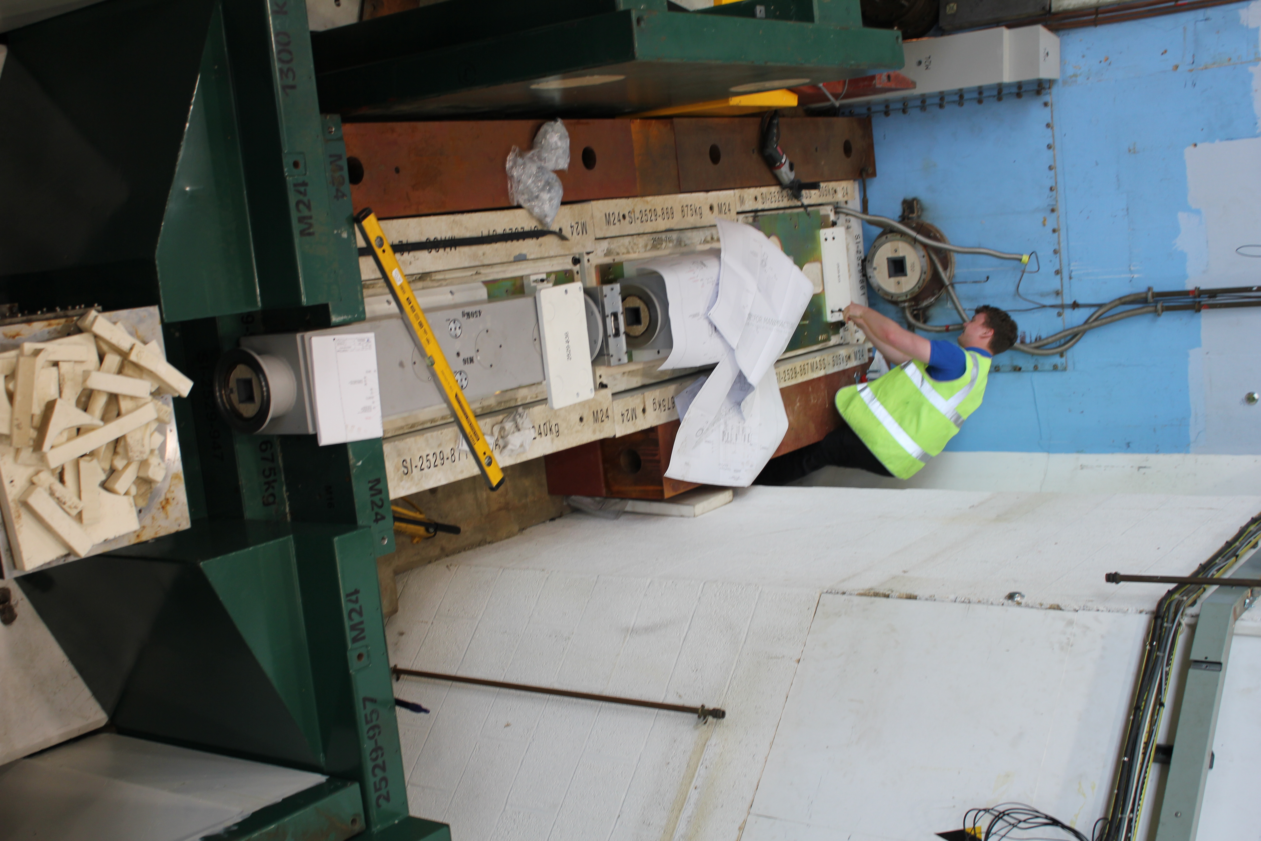 Apprentice working on the new front end of Sandals