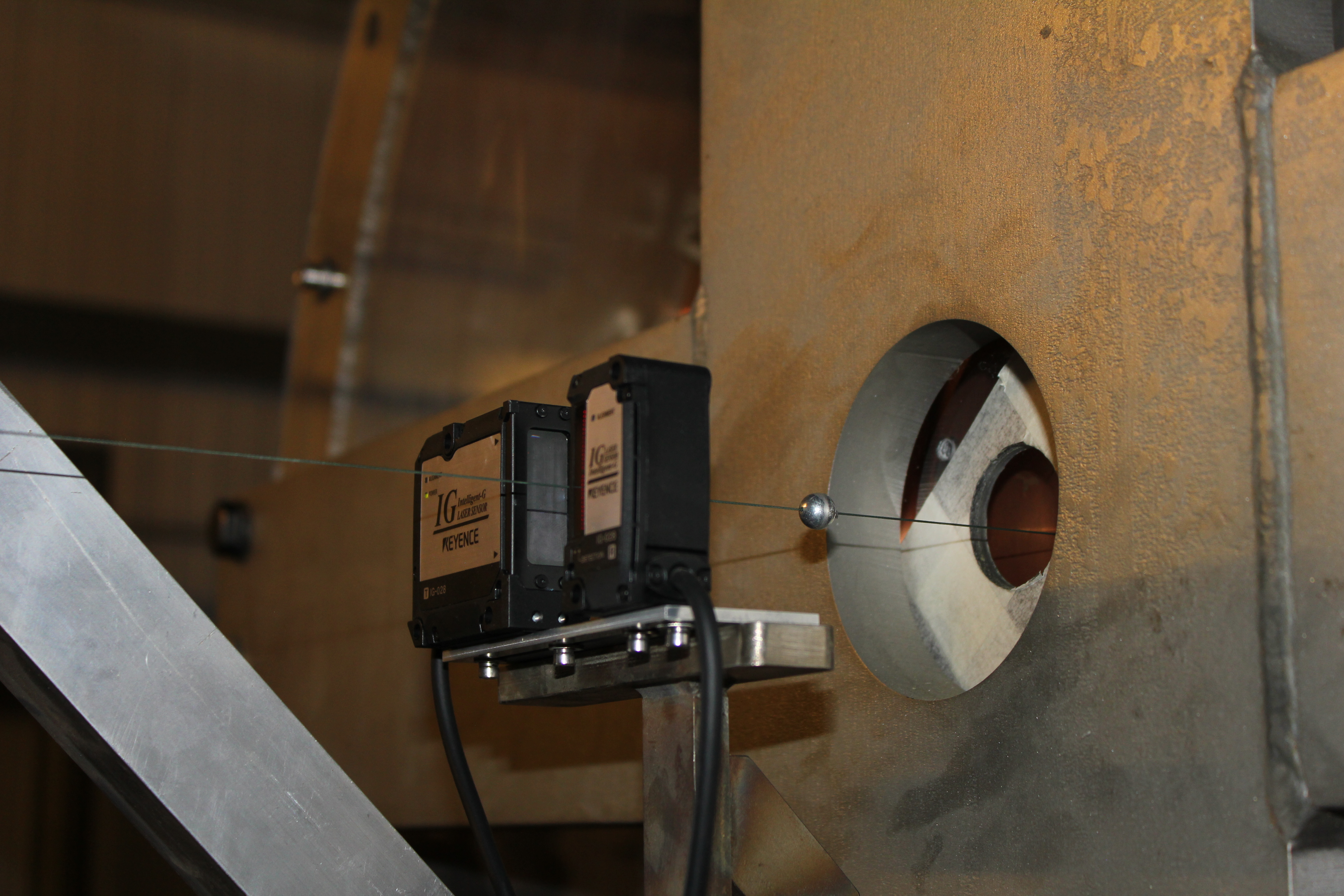 Bead pull testing on the Linac Tank 4